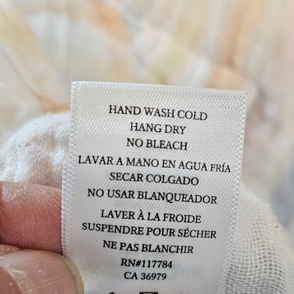 Rails Ellis Aurora Shirt Medium Gauze Pastel Stripe Button Long Sleeve Cotton - Picture 7 of 10